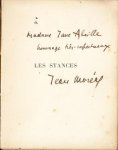 MORÉAS, Jean - Les stances. IIIe, IVe, Ve et VIe livres. (Inscrit par l'auteur).