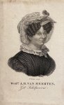 Velijn, Philippus. - [Antique etching, female artist, ca 1831] Portrait print of Anna Barbara van Meerten-Schilperoort (1778-1853), by Philippus Velijn, published ca 1831, 1 p.