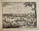 Jan Luyken (1649-1712) - Antique print, etching | The siege of Grave in 1636 (bestorming van Graave door hertog van Parma), published ca. 1680, 1 p.