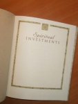 Moore, Gary - Spiritual Investments. Wall Street Wisdom from the Career of Sir John Templeton