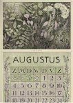 HOYTEMA, Theo van [HOIJTEMA] - Kalenderblad T. v. Hoytema - Wilde planten - augustus - kalenderjaar 1912.