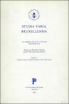 DE SMET, Rudolf; MELAERTS, Henri en SAERENS, Cecilia; - STUDIA VARIA BRUXELLENSIA. Deel 1,