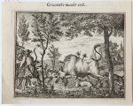 Vinne, Vincent Laurensz. van der (II) (1686-1742) - [Original etching] Gewoonte maakt eelt. [S. Spinneker 'Leerzame Zinnebeelden'], ca 1717-1757.