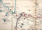 MAP - SOENDA  - KRAKATAU - Kaart van Straat Soenda met Krakatau. 2e druk. vòòr de uitbarsting in Augustus 1883 en 2 dagen na de uitbarsting - Ontworpen en geteekend door Joh.G. Stemler Cz. - Prijs 20 Cents.