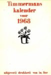  - Timmermans kalender voor 1968