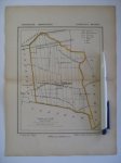  - Oudtijds grensgekleurde lithografie van de Gemeente MEEDEN, Groningen plm 1867