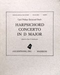 Bach, C.P.E.: - Harpsichord Concerto in D Major. Edited by Elias N. Kulukundis. (Collegium Musicum, Second Series, Volume II). Bach, C.P.E.: - Harpsichord Concerto in D Major. Edited by Elias N. Kulukundis. (Collegium Musicum, Second Series, Volume II).
