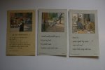 Alderts - Ontluikend leven, 3 losse taalkaarten serie 3 (5 en 10) en 7 (1) - C.Jetses