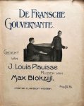 Blokzijl, Max: - De Fransche gouvernante. Gedicht van J. Louis Pisuisse
