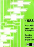  - 1988 chevrolet celebrity electrical diagnosis service manual supplement