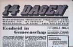 Deering, Anton - en anderen (redactie) - 14 dagen: Halfmaandelijks tijdschrift: Jaargang 1: Nummer 3