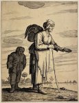 Gerrit Lucas van Schagen (1642-1690), after Adriaen Brouwer (1605-1638) - Antique print I Standing female beggar (staande bedelaarster), ca. 1680, 1 p.