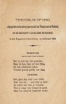 BERGH, J.A. de - Terugblik op 's-Gravenhage in 1880, uitgesproken in den Nieuwjaarswensch van Thomasvaer en Pieternel, op de bruiloft van Kloris en Roosje, op 4 Januari 1881.