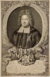 Pieter Stevens van Gunst (1659- ca. 1724) - [Antique portrait print 1699] Portrait of Wilhelm Caesarinus von Imbsen, published 1699, 1 p.