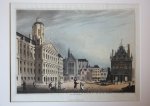  - [Antique print, handcolored aquatint] AMSTERDAM (dam square), published 1815.