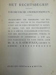 STRUYCKEN, A.A.H., - Het rechtsbegrip Theoretische Onderzoekingen