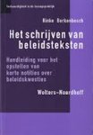 Berkenbosch, R. - handleiding voor het opstellen van korte notities over beleidskwesties