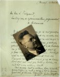 KUYPERS, Julien - Julien Kuypers - handgeschreven brief + gesigneerde foto aan een 'leerling van de rijksmiddelbare jongensschool te Diksmuide'