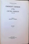 Arthur W. Hummel - Eminent Chinese of the Ch'Ing Period     2 volumes