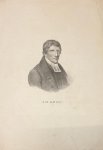  - [Original lithograph, 20th century] Portrait print of protestant writer Johannes Hermanus Krom (1768-1827), 1 p.