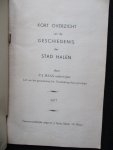Maas, - Kort overzicht van de geschiedenis der stad Halen.