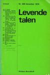 Hawinkels, J.C.A. e.a. (redactie) - Levende talen, nummer 309, december 1974