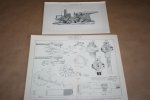  - Serie oude prenten - Militair geschut - circa 1905
