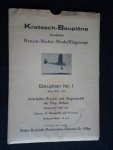  - Bauplan nr 1 Mehrfaches Record-und Siegermodell der Flog.Uelzen