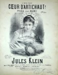 Klein, Jules: - Coeur d`artichaut! Polka pour piano. 4ème édition Klein, Jules: - Coeur d`artichaut! Polka pour piano. 4ème édition