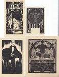 LEBEAU, Chris - Vier exlibris, waarvan één in potlood gesigneerd. LEBEAU, Chris - Vier exlibris, waarvan één in potlood gesigneerd.
