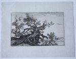 Frederik Bloemaert (ca. 1610-ca. 1669) after Abraham Bloemaert (1564-1651) - [Antique print, etching] Landscape with trees (Landschap met bomen), published ca. 1660.