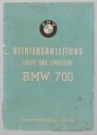 n.n - betriebsanleitung  coupe und Limousine BMW 700