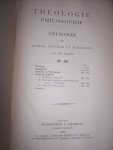 Burgersdijk & Niermans - Catalogus Bibliotheca Theologica et Philosophica. Livres anciens et modernes