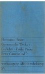 Hesse, Herman - Gesammelte Werke 1 - Gedichte - Frühe Prosa - Peter Camenzind