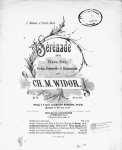 Widor, Charles-Marie: - Sérénade pour piano, flûte, violon, violoncelle et harmonium. Op. 10. Pour piano et violopncelle, transcrite par Delsart