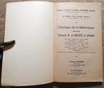 Gothier, Fernand (compiler) - Catalogue de la Bibliothèque de feu le Chevalier A. de Melotte de Lavaux