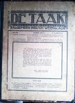 Elst, P. van der , J. van Gelderen e.a. (REDACTIE) - De Taak: Algemeen Indisch Weekblad