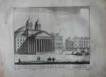 Schenck, Petrus [Pieter Schenk] - De Rotunda of de ronde zij kerk van de H. Maagdt en de H.H. Martelaaren door Urbaan den Achsten vernieuwd68. Originele kopergravure.