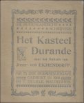 VON EICHENDORFF, Josef. - HET KASTEEL DURANDE. NAAR HET DUITSCH VAN JOSEF VON EICHENDORFF.