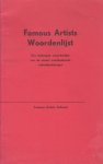 auteur niet vermeld - Famous Artists Woordenlijst. Een beknopte woordenlijst van de meest voorkomende vakuitdrukkingen