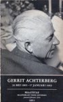 Nagel, W.H. e.a. - Gerrit Achterberg 20 mei 1905 - 17 januari 1962.