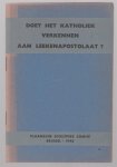 n.n - Doet het Katholiek verkennen aan leekenapostolaat ?