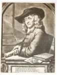 Aquila [Arnoud van Halen] (1673-1732), after Norbert van Bloemen (1670-1746) - Antique portrait print, mezzotint | Jan Pieterz. Zomer (1641-1724) /portret van de Amsterdamse schilder, tekenaar en kopergraveur Jan Pietersz. Zomer, published 1717, 1 p.