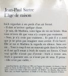 Sartre, Jean-Paul - L'âge de raison (Les chemins de la liberté (1)) (FRANSTALIG) Sartre, Jean-Paul - L'âge de raison (Les chemins de la liberté (1)) (FRANSTALIG)