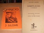 Silone, J. - Simplicio. 2 novellen