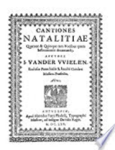 JAN VAN DER WIELEN - [6 deeltjes in cassette] Cantiones Natalitiae