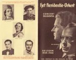 RESIDENTIE-ORKEST, Het - Concert Diligentia seizoen 1939-1940.