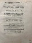 Coel, Petrus, uit Delft - Dissertation legal 1750 | Dissertatio juridica inauguralis de donationibus inter vivos [...] Leiden Johannes Heyligert 1750