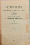 DESTREE Jules, MEERT H. - Lettre au Roi sur la séparation de la Wallonie et de la Flandre