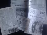  - Diana, 4 knipsels uit Franse kranten